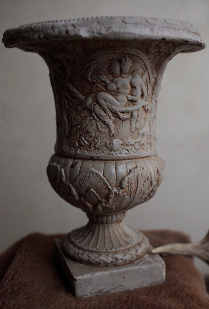 Figural Compote Candle Pair